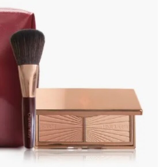 Charlotte Tilbury Beauty gift set- 2pc, Brush, Bronzer Highlight Palette - NEW - Picture 7 of 13